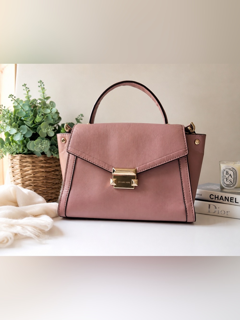 Michael Kors Whitney Medium Leather Satchel